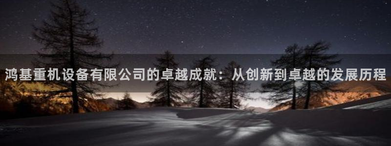 威九国际ppt官网：鸿基重机设备有限公司的卓越成就：从创新到