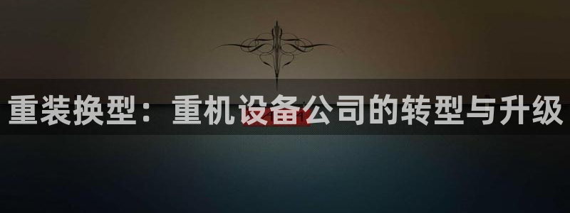 78mapp威九国际官网版：重装换型：重机设备公司的转型与升