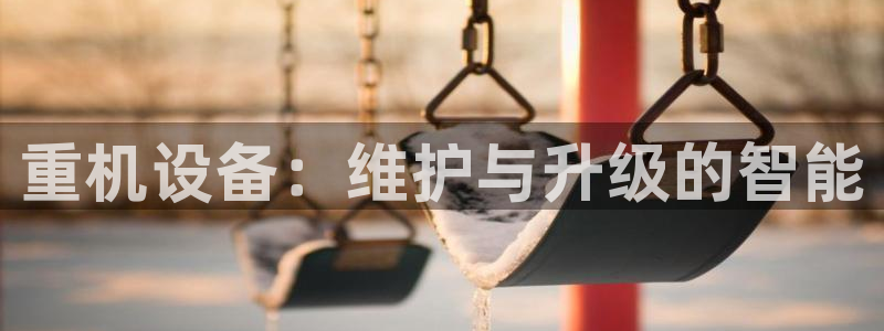 威九国际v96bet官网版：重机设备：维护与升级的智能